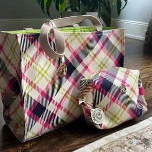 Spartina 449 Everett Plaid Large Market Tote